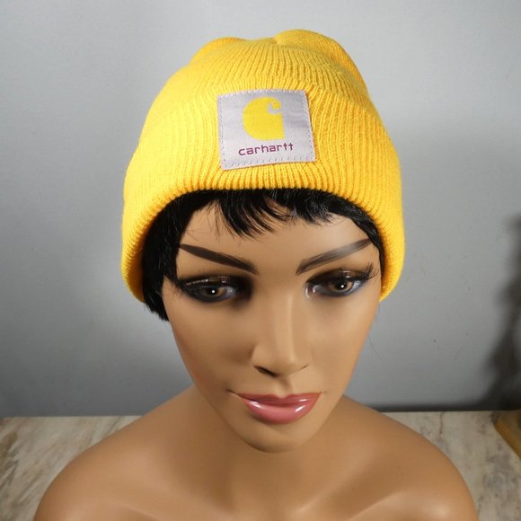 Carhartt Adjustable Knit Cap Beanie Golden Yellow - Picture 3 of 6
